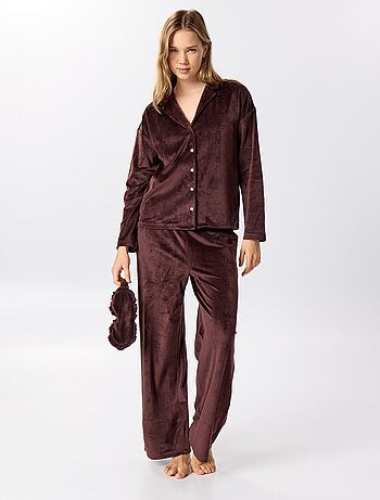 Conjunto de pijama de terciopelo - 2 piezas