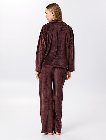 Conjunto de pijama de terciopelo - 2 piezas