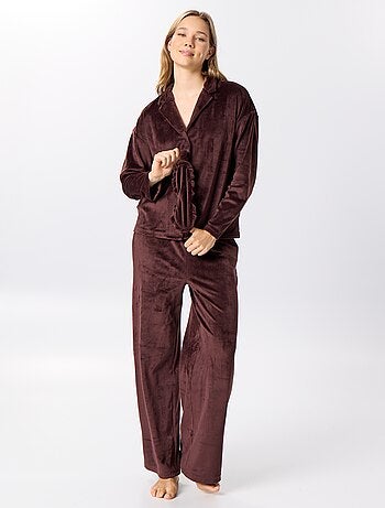 Conjunto de pijama de terciopelo - 2 piezas