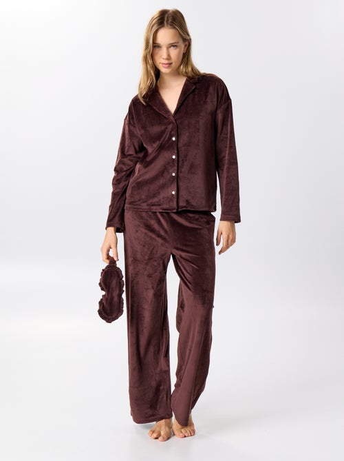 Conjunto de pijama de terciopelo - 2 piezas - Kiabi Conjunto de pijama de terciopelo - 2 piezas - Kiabi