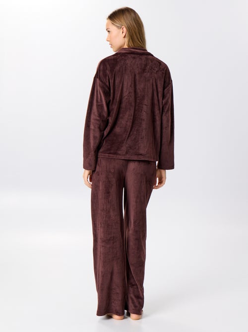Conjunto de pijama de terciopelo - 2 piezas - Kiabi Conjunto de pijama de terciopelo - 2 piezas - Kiabi
