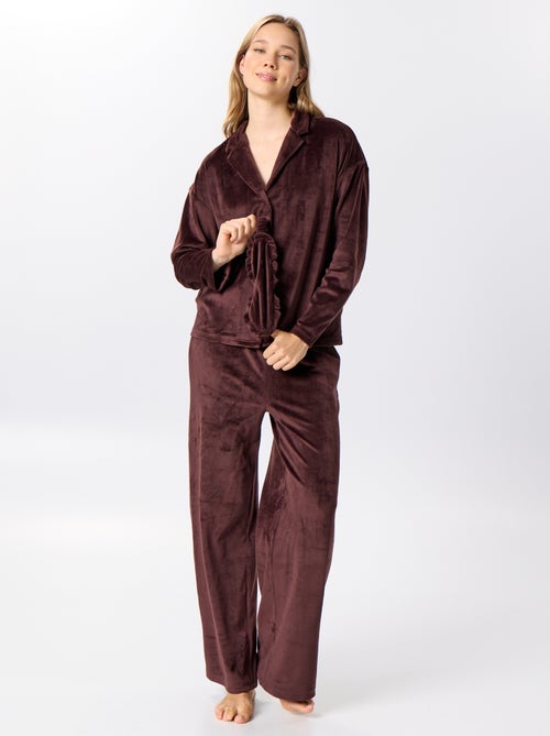 Conjunto de pijama de terciopelo - 2 piezas - Kiabi Conjunto de pijama de terciopelo - 2 piezas - Kiabi