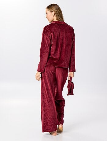 Conjunto de pijama de terciopelo - 2 piezas