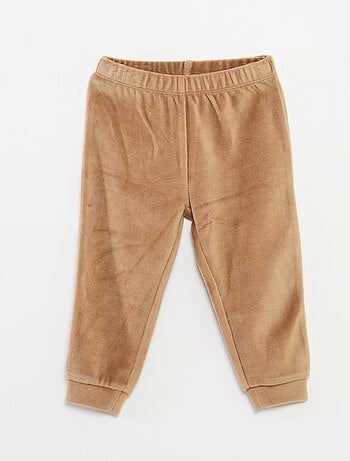 Conjunto de pijama de terciopelo camiseta + pantalón - 2 bolsillos