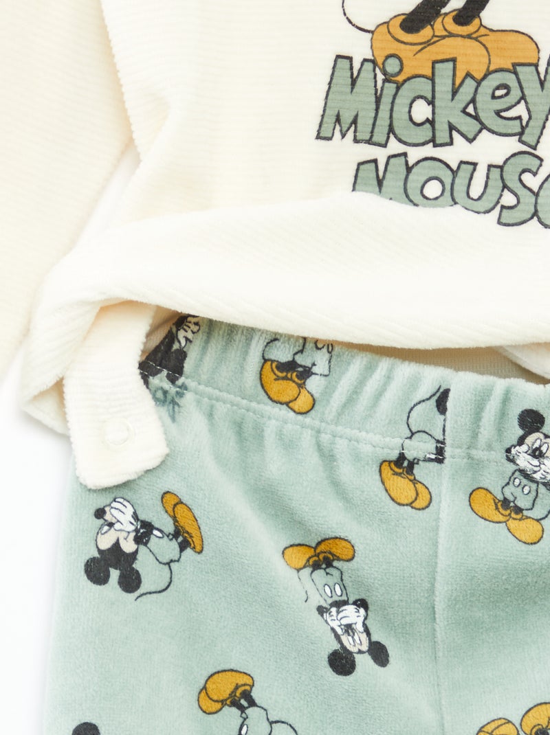 Conjunto de pijama de terciopelo 'Disney' top + pantalón - 2 piezas Verde - Kiabi