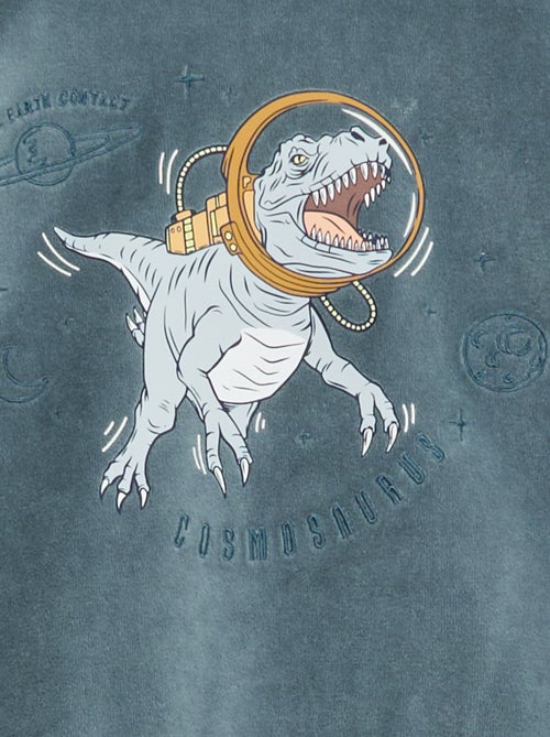 Conjunto de pijama de terciopelo estampado sudadera + pantalón - 2 piezas - Kiabi