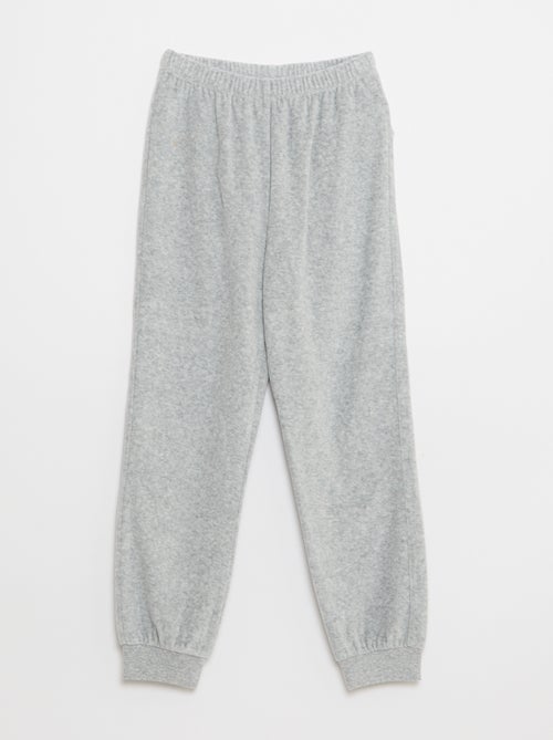 Conjunto de pijama de terciopelo estampado sudadera + pantalón - 2 piezas - Kiabi