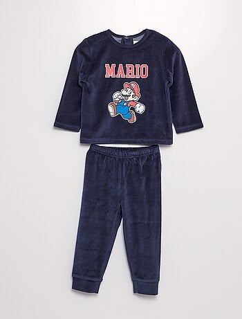 Conjunto de pijama de terciopelo 'Mario' - 2 piezas