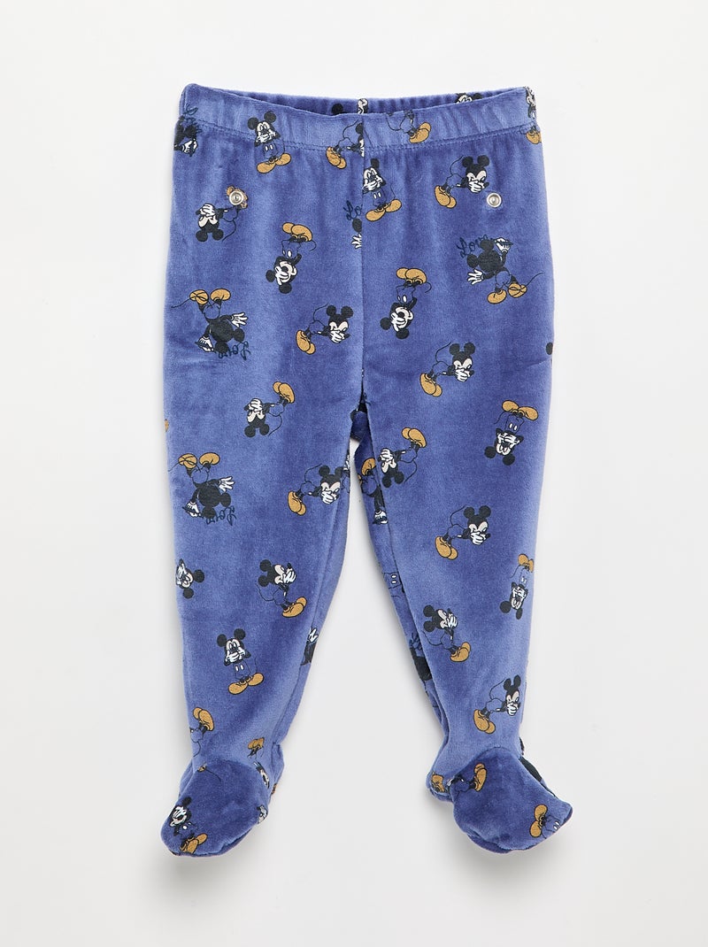 Conjunto de pijama de terciopelo 'Mickey Mouse' - 2 piezas Azul - Kiabi