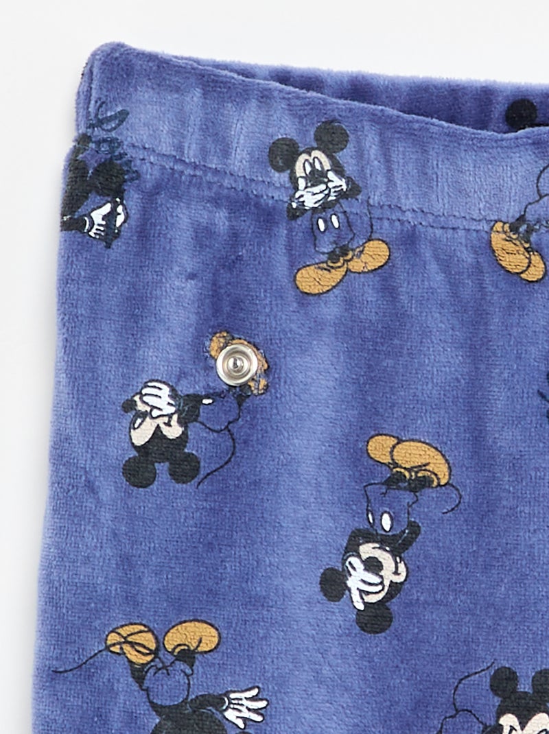 Conjunto de pijama de terciopelo 'Mickey Mouse' - 2 piezas Azul - Kiabi