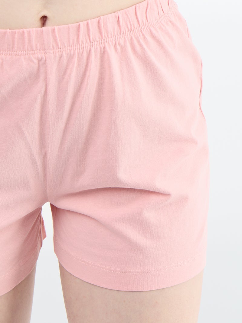 Conjunto de pijama 'Diddle' pantalón corto + camiseta - 2 piezas Blanco - Kiabi