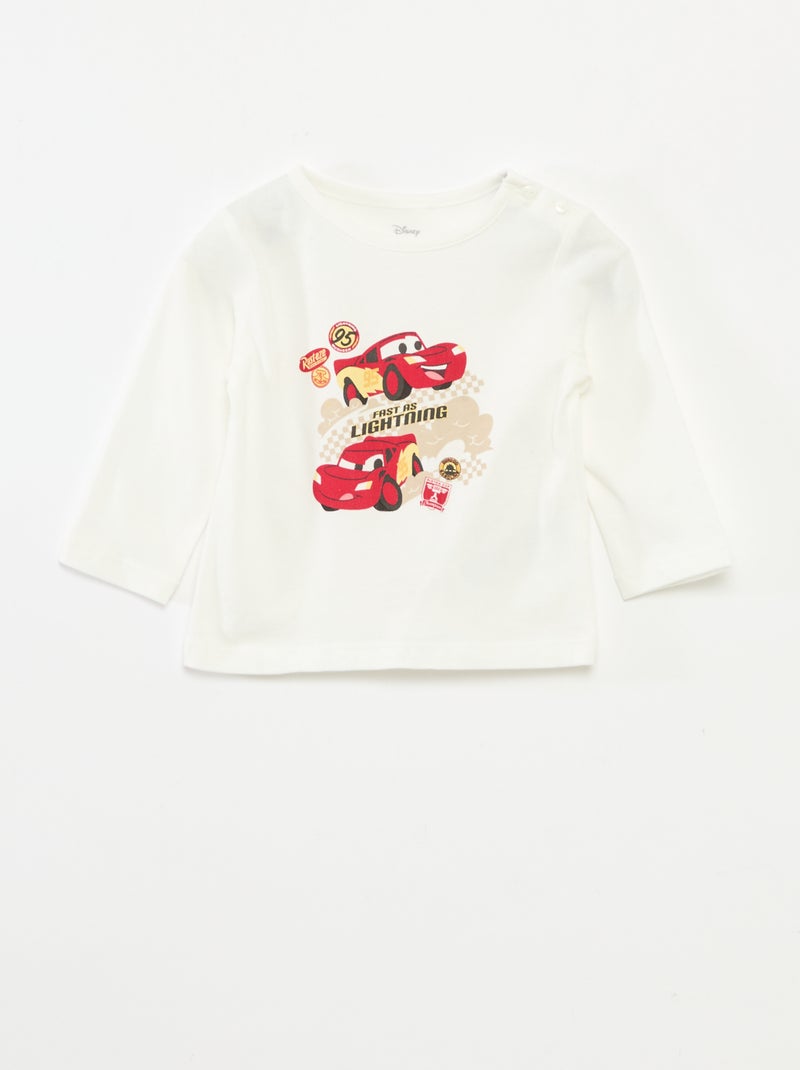 Conjunto de pijama 'Disney' 'Cars' chaqueta + camiseta + pantalón de chándal Blanco - Kiabi