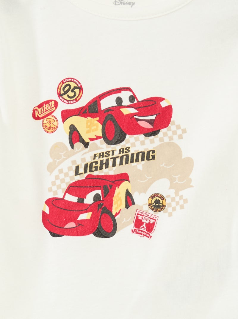 Conjunto de pijama 'Disney' 'Cars' chaqueta + camiseta + pantalón de chándal Blanco - Kiabi