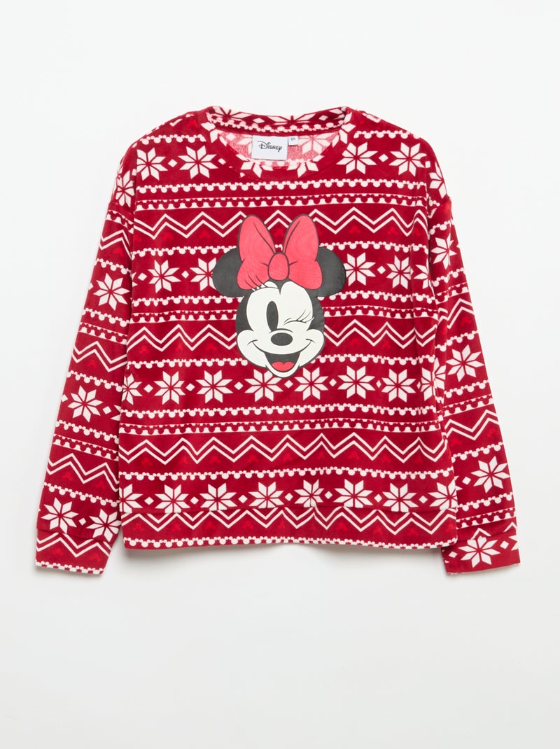 Conjunto de pijama "Disney" "Frozen" de terciopelo Rojo - Kiabi