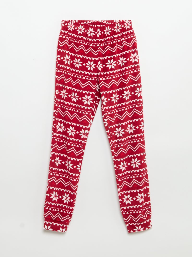 Conjunto de pijama "Disney" "Frozen" de terciopelo Rojo - Kiabi