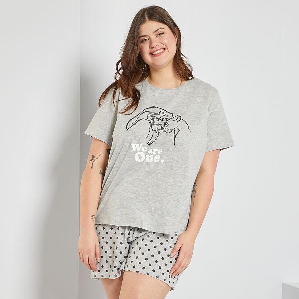 Conjunto de pijama 'Disney' tallas grandes mujer - GRIS - Kiabi - 18,00€