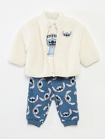 Conjunto de pijama 'Disney' 'Stitch' chaqueta + camiseta + pantalón de chándal