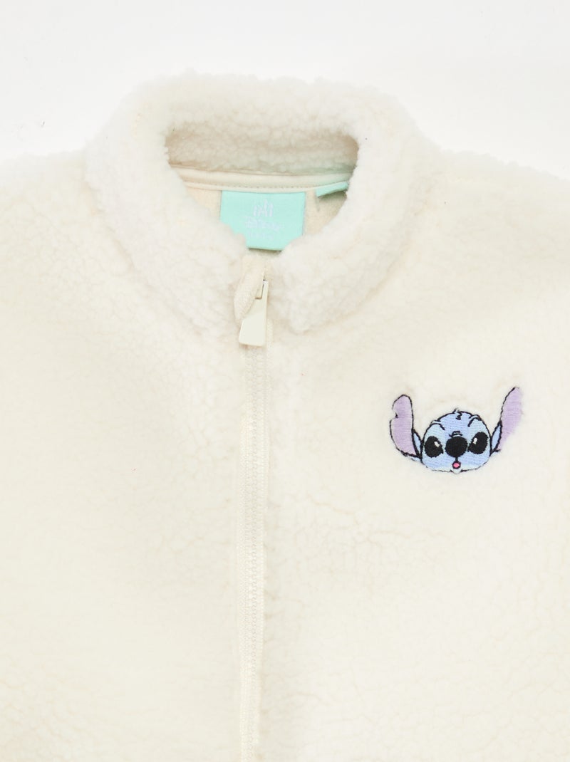 Conjunto de pijama 'Disney' 'Stitch' chaqueta + camiseta + pantalón de chándal Blanco - Kiabi