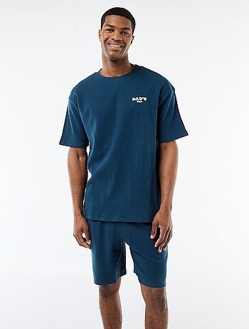 Conjunto de pijama en tejido gofrado