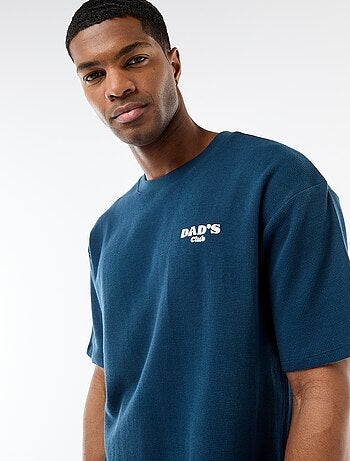 Conjunto de pijama en tejido gofrado