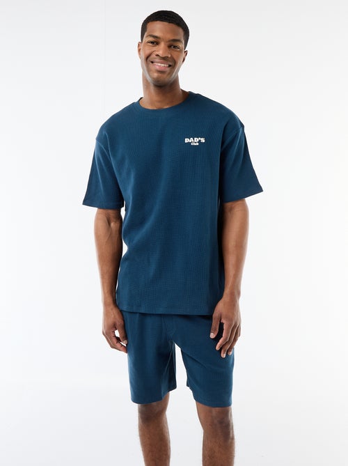 Conjunto de pijama en tejido gofrado - Kiabi