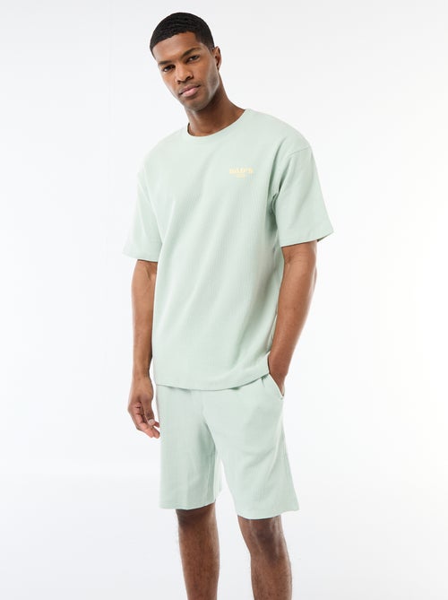 Conjunto de pijama en tejido gofrado - Kiabi