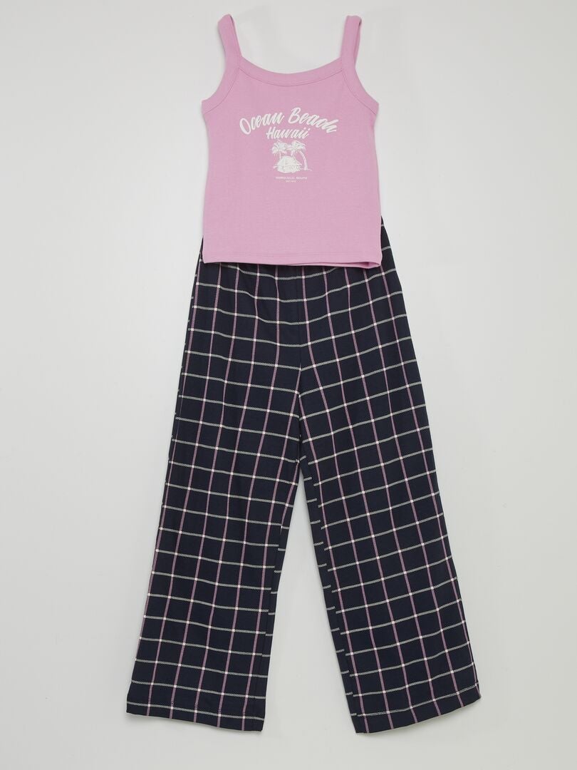 Conjunto de pijama estampado - 2 piezas ROSA - Kiabi