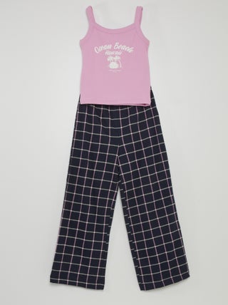 Conjunto de pijama estampado - 2 piezas