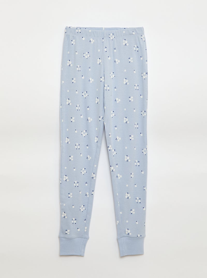 Conjunto de pijama estampado camiseta + pantalón - 2 piezas Azul - Kiabi