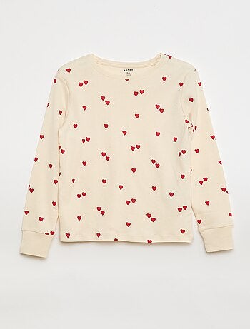 Conjunto de pijama estampado camiseta + pantalón - 2 piezas