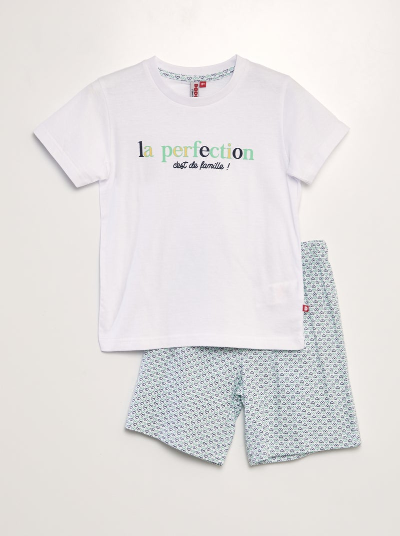 Conjunto de pijama 'familia' -  2 piezas BLANCO - Kiabi
