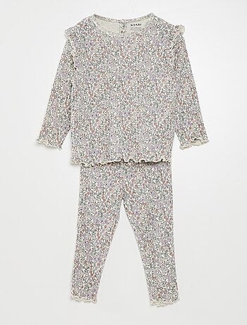 Conjunto de pijama fruncido - 2 piezas