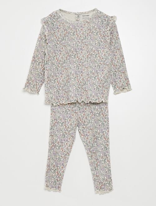 Conjunto de pijama fruncido - 2 piezas - Kiabi