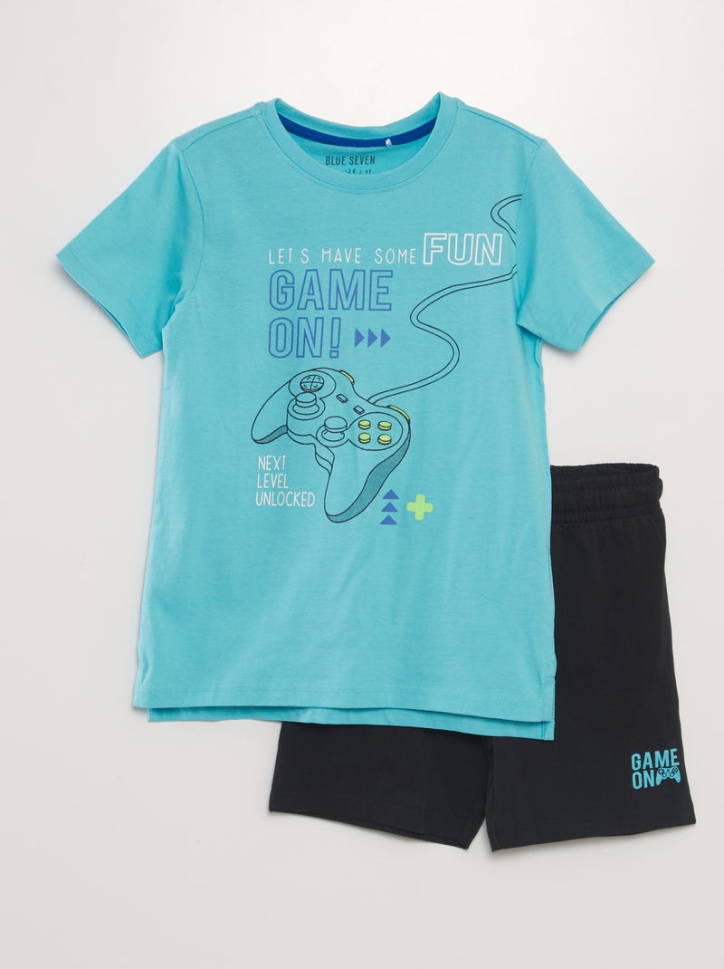 Conjunto de pijama 'Gaming' - 2 piezas AZUL - Kiabi