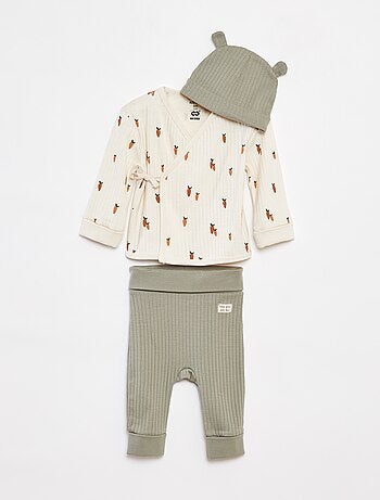 Conjunto de pijama + gorro - 3 piezas - cradle to cradle
