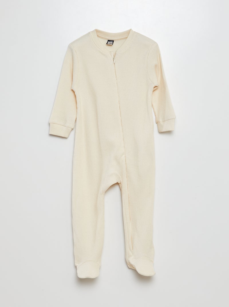 Conjunto de pijama + gorro + babero - 3 piezas BLANCO - Kiabi