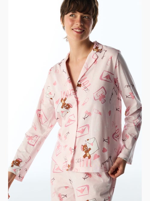 Conjunto de pijama happiness con estampado de oso, manga larga, camisa y pantalón penti - Kiabi Conjunto de pijama happiness con estampado de oso, manga larga, camisa y pantalón penti - Kiabi