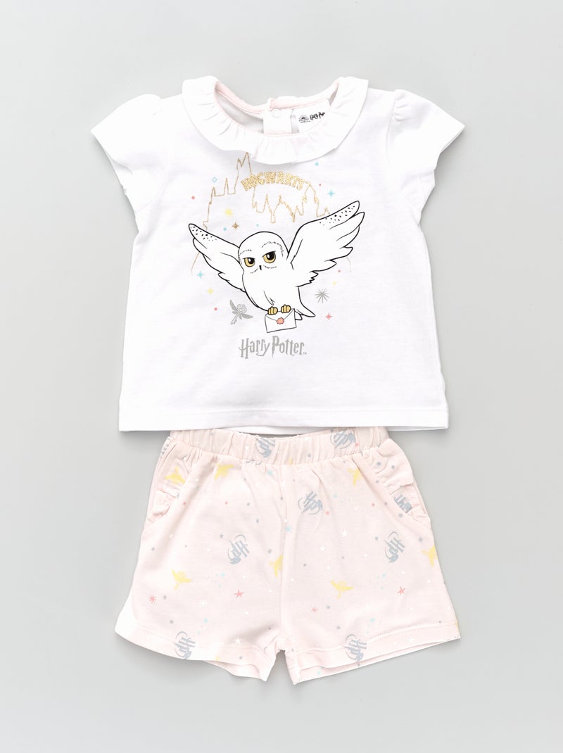 Conjunto de pijama 'Harry Potter' blanco/rosa - Kiabi