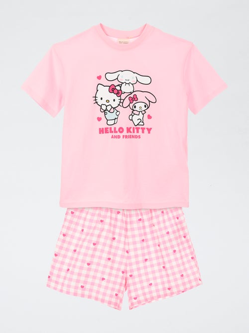 Conjunto de pijama 'Hello Kitty' de algodón - Kiabi Conjunto de pijama 'Hello Kitty' de algodón - Kiabi