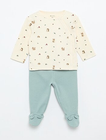 Conjunto de pijama interlock - 2 piezas