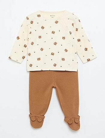 Conjunto de pijama interlock - 2 piezas