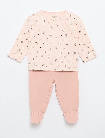 Conjunto de pijama interlock - 2 piezas