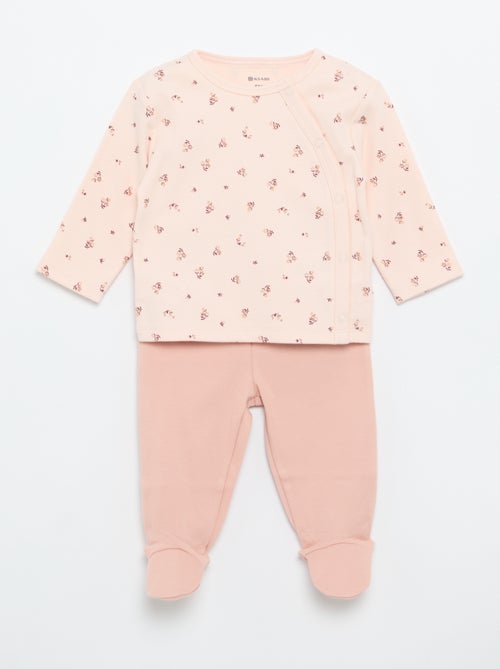 Conjunto de pijama interlock - 2 piezas - Kiabi Conjunto de pijama interlock - 2 piezas - Kiabi