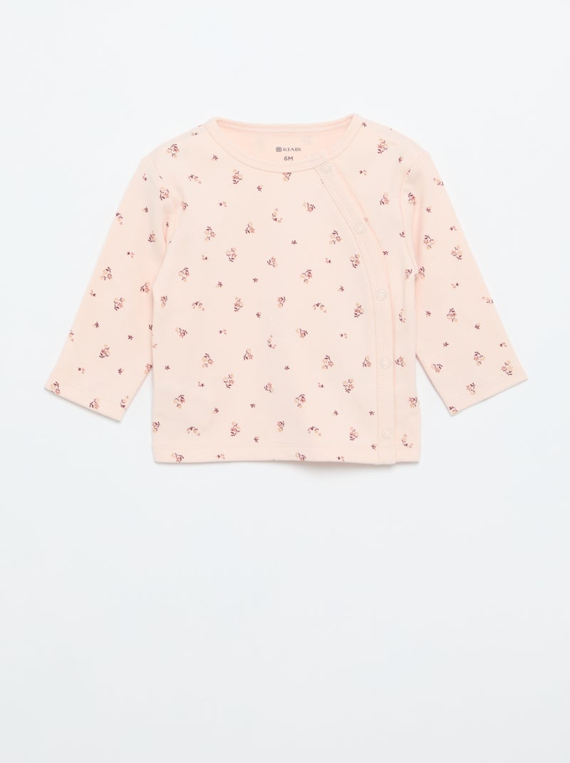 Conjunto de pijama interlock - 2 piezas Rosa - Kiabi