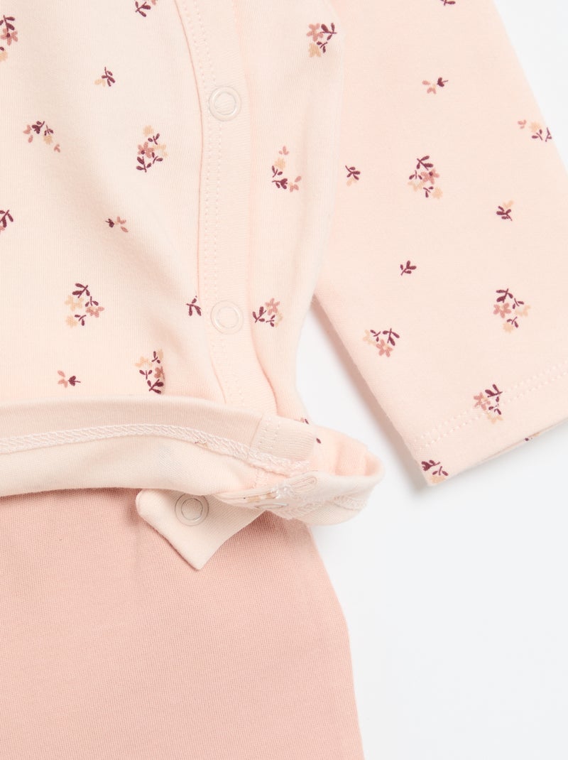 Conjunto de pijama interlock - 2 piezas Rosa - Kiabi