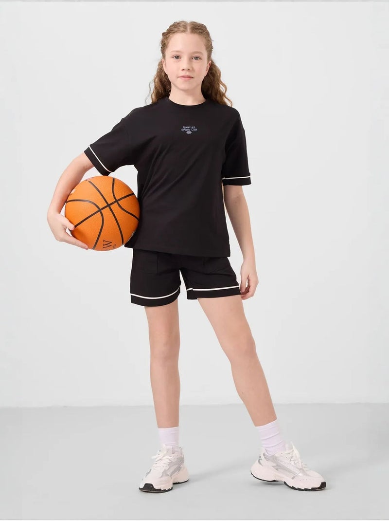 Conjunto de pijama juvenil de mezcla de algodón tommy Negro - Kiabi