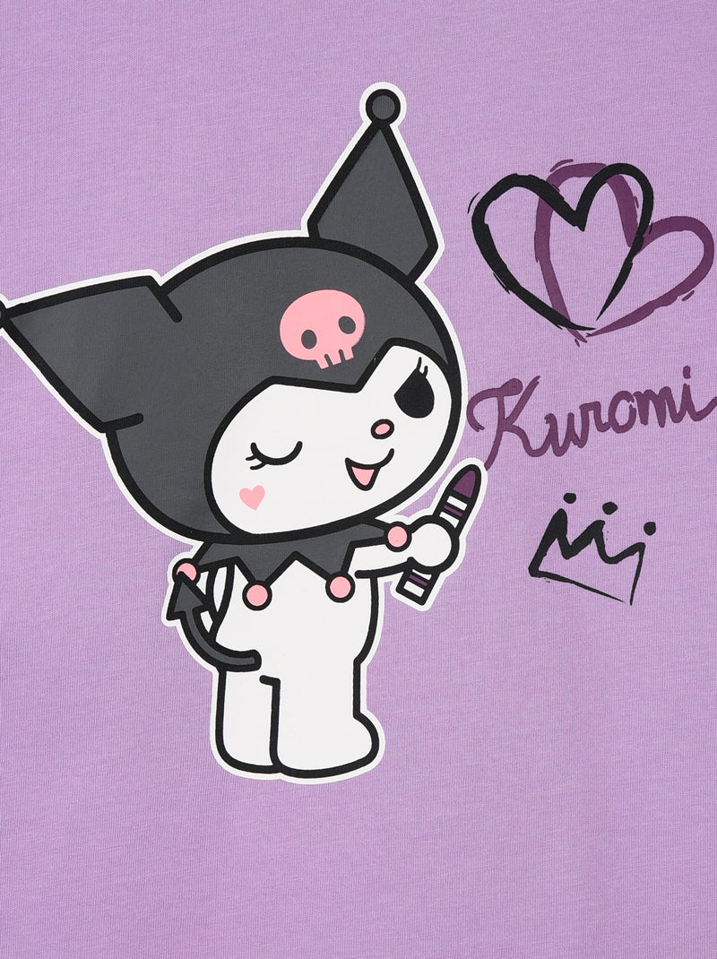 Conjunto de pijama 'Kuromi' de algodón Purpura - Kiabi