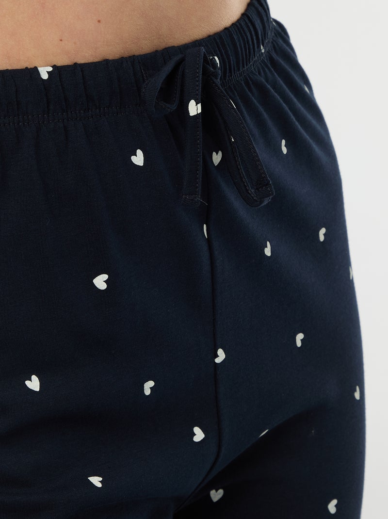 Conjunto de pijama largo - 2 piezas Azul - Kiabi