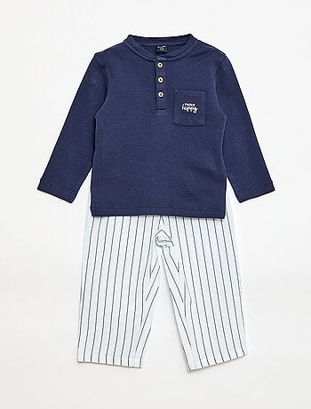 Conjunto de pijama largo - 2 piezas