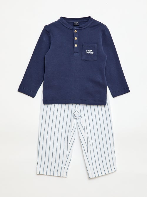 Conjunto de pijama largo - 2 piezas - Kiabi